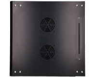Extralink Szafka wisząca rack 12U 600x600 czarna szklane drzwi EX.7256 - 489403 - zdjęcie 6